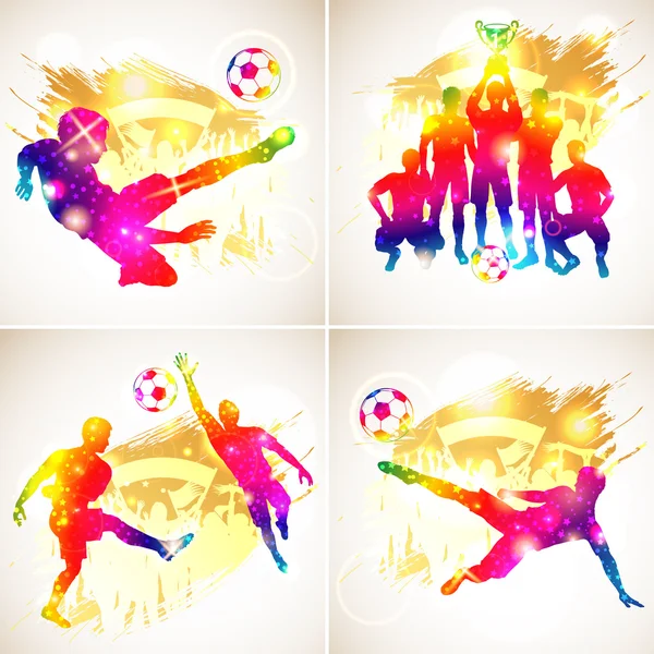 Silhouette de football — Image vectorielle