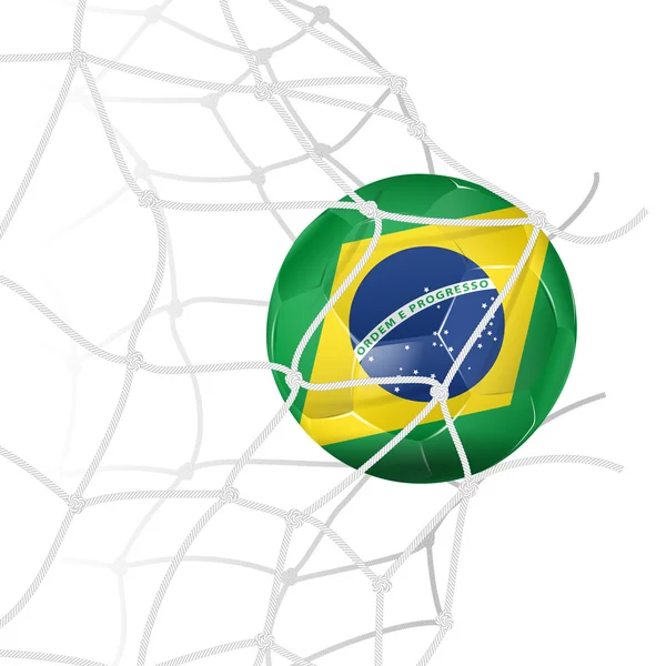 Ballon de football en filet — Image vectorielle