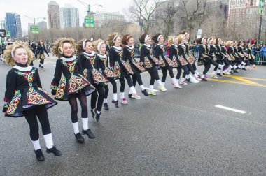 Chicago Saint Patrick parade clipart