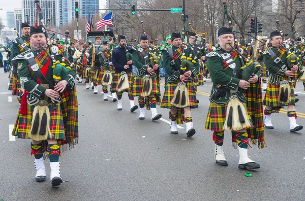 Chicago saint patrick parad — Stockfoto