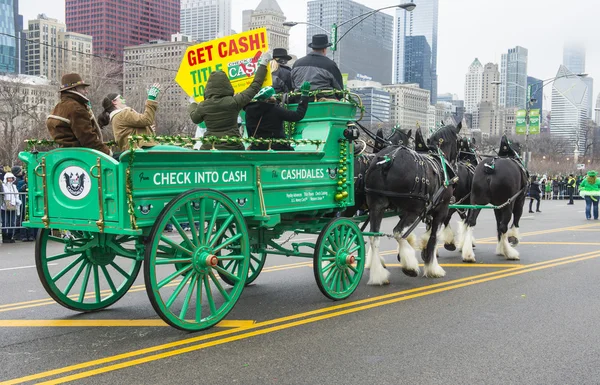 Chicago Saint Patrick parade — Stock Photo, Image