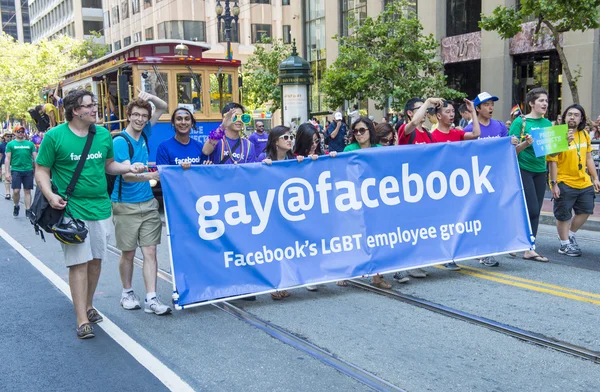 Facebook a San Francisco orgoglio gay — Foto Stock