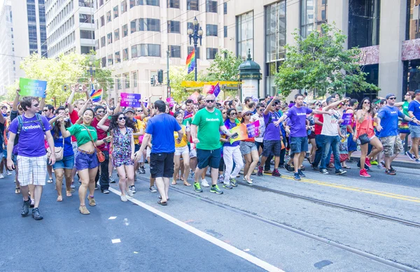 Facebook in San Francisco gay pride — 图库照片