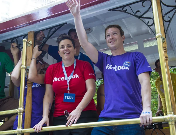 Facebook in San Francisco gay pride — Stock Photo, Image