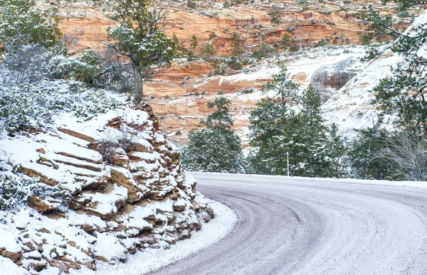 凍った道路 — ストック写真