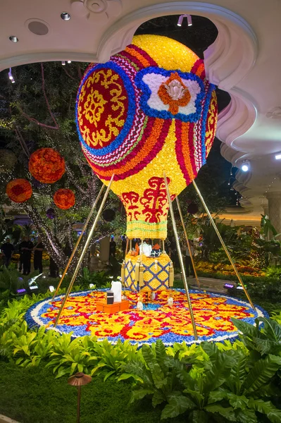 Instalación de flores en hotel Las Vegas Wynn — Foto de Stock