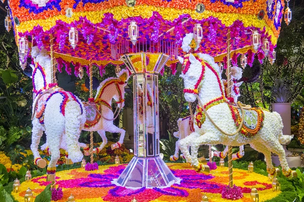 Instalación de flores en hotel Las Vegas Wynn — Foto de Stock