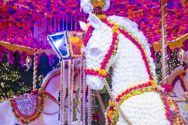 Instalación de flores en hotel Las Vegas Wynn — Foto de Stock