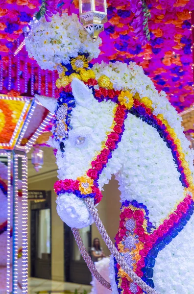 Установление цветов в отеле Las Vegas Wynn — стоковое фото