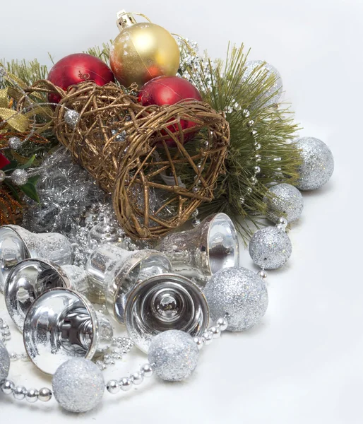 Christmas card with bells — Stock Photo, Image