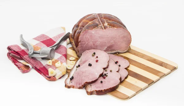 Pieces of pork on a cutting board — Stock Photo, Image