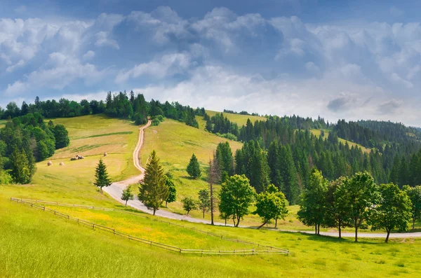 Estrada através das montanhas . — Fotografia de Stock