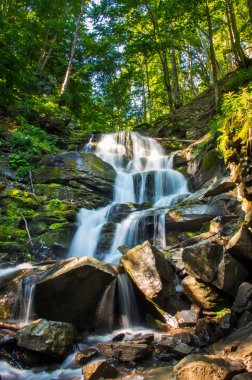 güzel küçük şelale büyük ston üzerinde birkaç KADEMELI