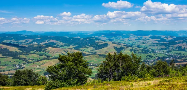 Sate montane în Carpați . — Fotografie, imagine de stoc