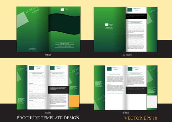 Plantilla de diseño de folleto — Vector de stock