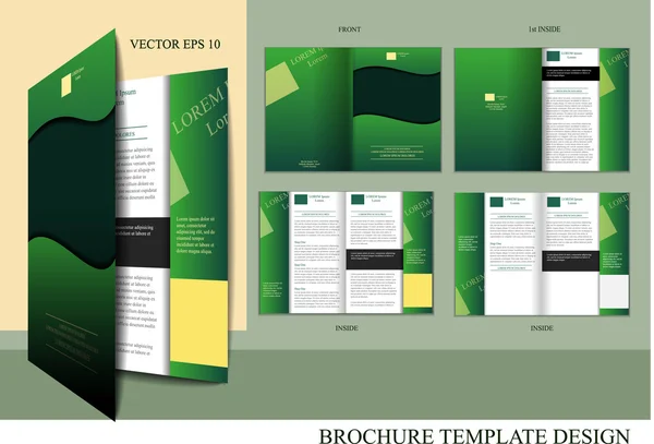 Plantilla de diseño de folleto Gráficos vectoriales