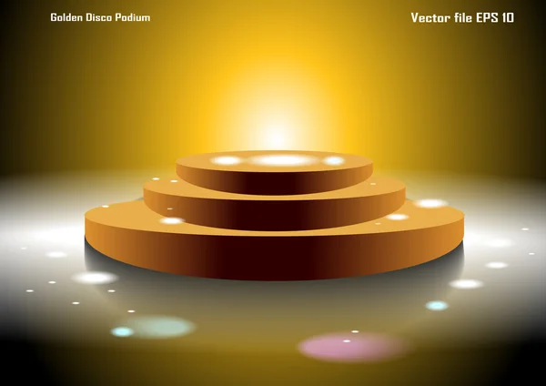 Podium disco doré — Image vectorielle