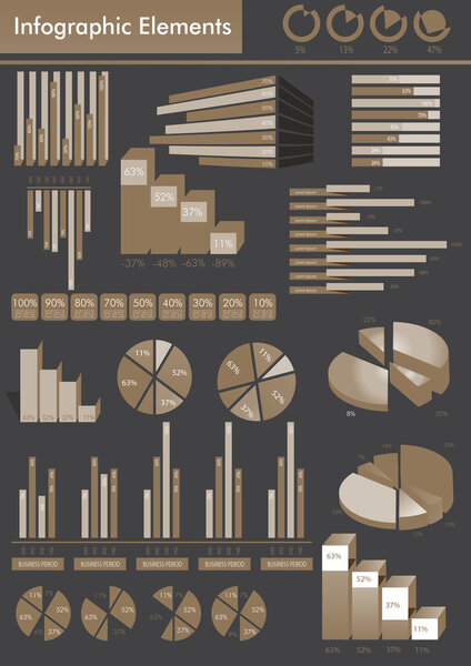 Negative color infographics