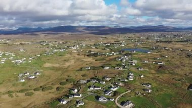 Gweedore-County Donegal, İrlanda 'nın güzel kıyı şeridinin havadan görünüşü
