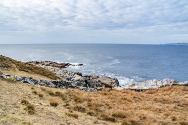 Donegal, İrlanda 'daki Dawros' un güzel kıyıları