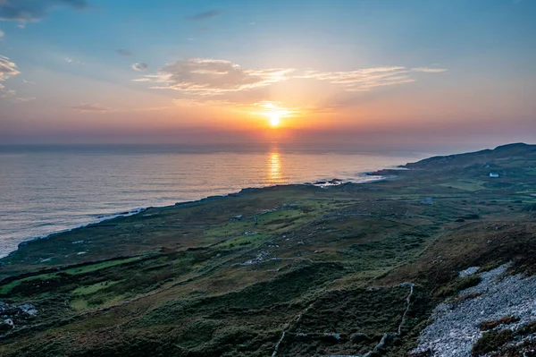 Закат в Крохи-Хед в графстве Донегал - Ирландия — стоковое фото