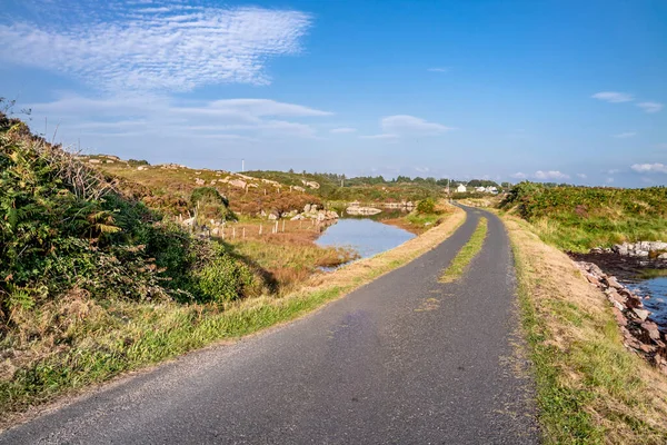 Droga przybrzeżna na pięknym wybrzeżu Burtonport, hrabstwo Donegal - Irlandia — Zdjęcie stockowe