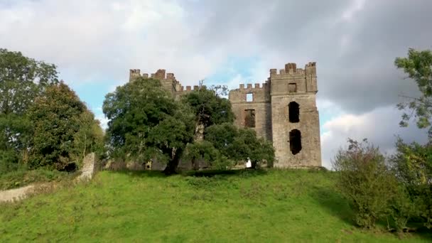 Donegal-Ireland县Raphoe城堡的遗迹 — 图库视频影像