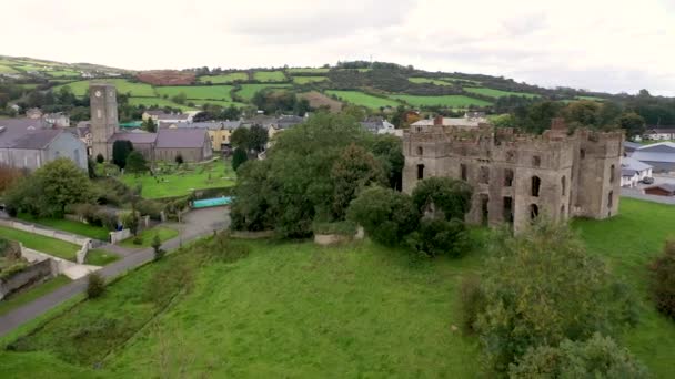 Остатки замка Рапхо в графстве Донегал - Ирландия — стоковое видео