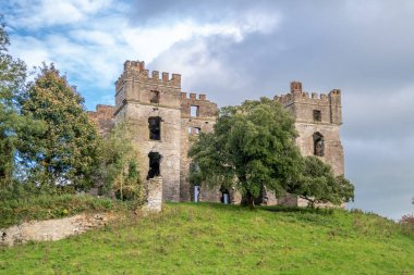 İrlanda Donegal 'deki Raphoe şatosunun kalıntıları.