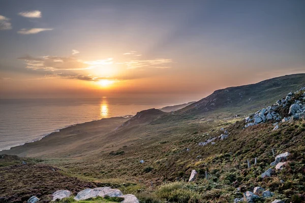 Sunset Crohy Head Donegal Megyében Írország — Stock Fotó