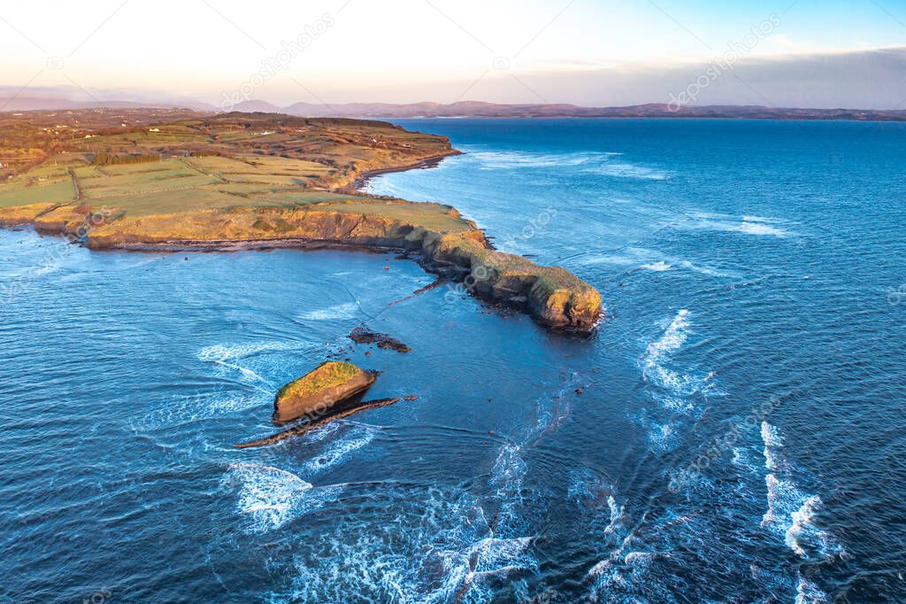 The beautiful coast at the eagles nest in Mountcharles in County Donegal - Ireland.