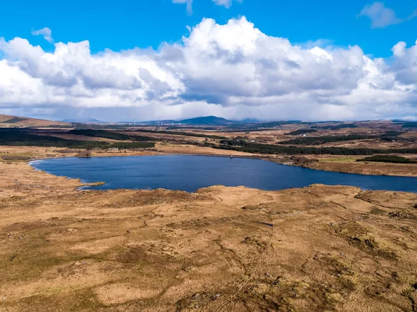 Aerial view of Lough Adeery by Killybegs, Fresh Water reservoir, County Donegal - Ireland — Stock Photo, Image