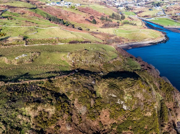Αεροφωτογραφία της όμορφης ακτής του Kilcar στην κομητεία Donegal - Ιρλανδία — Φωτογραφία Αρχείου