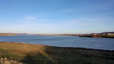 Donegal Bölgesi 'ndeki Dunfanaghy' nin havadan görünüşü - İrlanda
