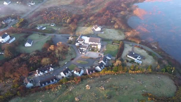 Portnoo , Ireland - March 29 2022 : The famous lake house has been sold and will not be reopening as a hotel again — Stock Video