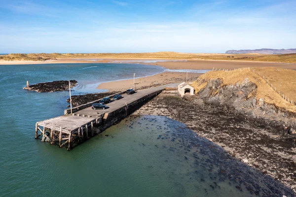 Aerial view of Ballyness Pier in County Donegal - Ireland — Stock Photo, Image