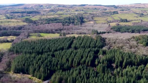 Vista aérea de Bonny Glen em Frosses no Condado de Donegal - Irlanda. — Vídeo de Stock