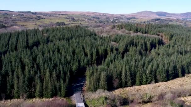 Aerial view of Bonny Glen in Frosses in County Donegal - Ireland. — Stock Video