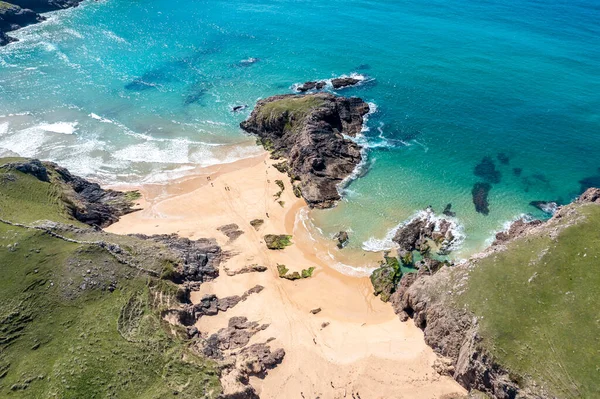 Flygfoto Över Stranden Murder Hole Officiellt Kallad Boyeghether Bay Grevskapet — Stockfoto