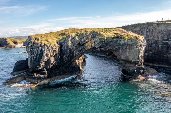 Vista Aérea Great Pollet Sea Arch Fanad Peninsula County Donegal — Fotografia de Stock