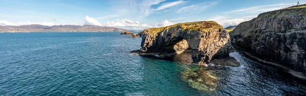 Αεροφωτογραφία Της Μεγάλης Πόλεως Sea Arch Χερσόνησος Fanad Κομητεία Donegal — Φωτογραφία Αρχείου