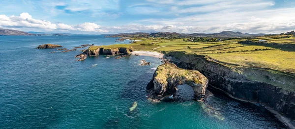 Αεροφωτογραφία Της Μεγάλης Πόλεως Sea Arch Χερσόνησος Fanad Κομητεία Donegal — Φωτογραφία Αρχείου