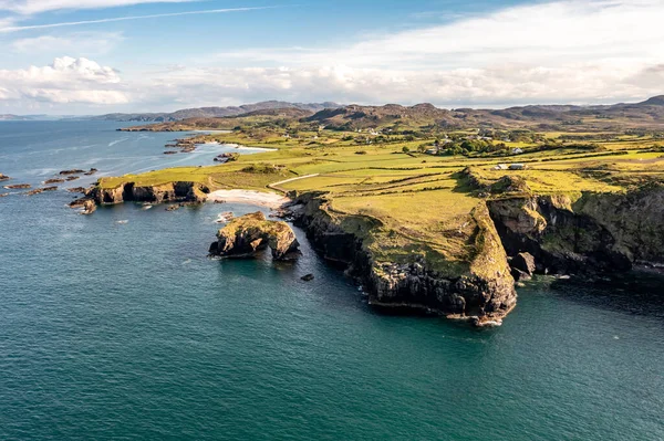 Flygfoto Över Great Pollet Sea Arch Fanad Peninsula Grevskapet Donegal — Stockfoto