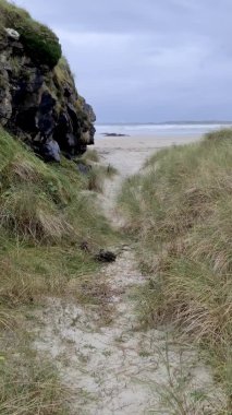 Tramore Sahili, Donegal İlçesi, İrlanda.