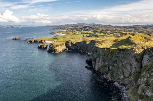 Veduta Aerea Del Great Pollet Sea Arch Penisola Fanad Contea — Foto Stock