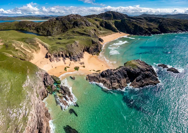 Vista Aérea Praia Murder Hole Oficialmente Chamada Boyeghether Bay Condado — Fotografia de Stock