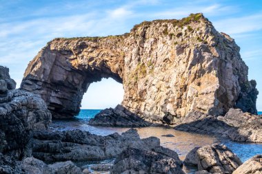 Büyük Pollet Deniz Kemerleri, Fanad Yarımadası, Donegal Bölgesi, İrlanda.