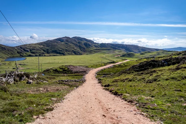 The new path to Murder Hole beach, officially called Boyeeghether Bay in County Donegal, Ireland.