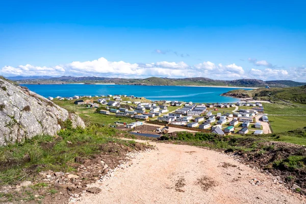 The new path to Murder Hole beach, officially called Boyeeghether Bay starts at the camping site County Donegal, Ireland.