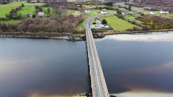 Γέφυρα Για Lettermacaward Στο County Donegal Ιρλανδία — Αρχείο Βίντεο